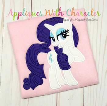MLP Rarity Unicorn Pony Applique Design MLP Rarity Unicorn Pony Applique Design