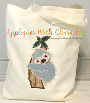 Sloth in Tree Applique Design Sloth in Tree Applique Design