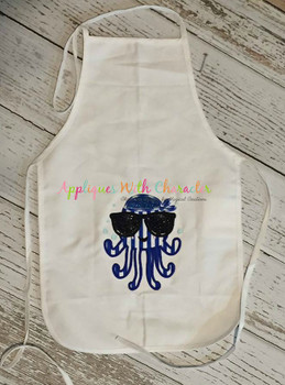 Boy Jellyfish with Sunglasses Applique Design Boy Jellyfish with Sunglasses Applique Design