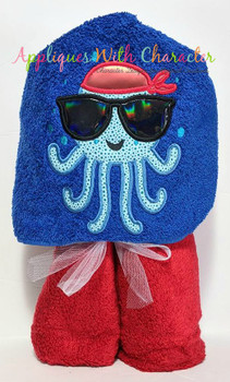 Boy Jellyfish with Sunglasses Applique Design Boy Jellyfish with Sunglasses Applique Design