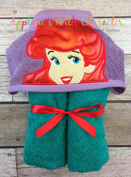 Mermaid Princess Peeker Applique Design Mermaid Princess Peeker Applique Design