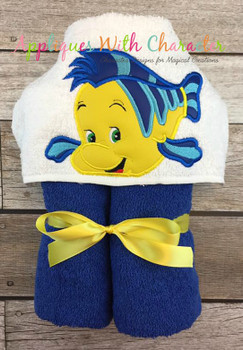 Mermaid Flounder Peeker Applique Design Mermaid Flounder Peeker Applique Design