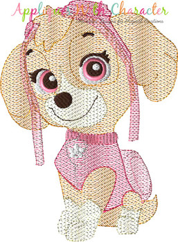Pup Patrol Skye Bean Stitch Embroidery Design Pup Patrol Skye Bean Stitch Embroidery Design