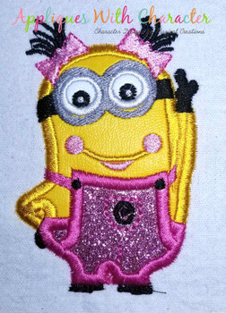 Minione Girl Applique Design Minione Girl Applique Design