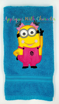 Minione Girl Applique Design Minione Girl Applique Design
