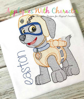 Pup Patrol Zoomy Bean Stitch Design Pup Patrol Zoomy Bean Stitch Design