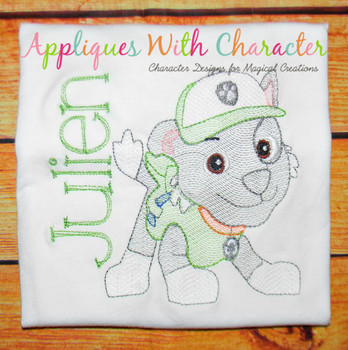 Pup Patrol Bean Stitch Applique Design Pup Patrol Bean Stitch Applique Design
