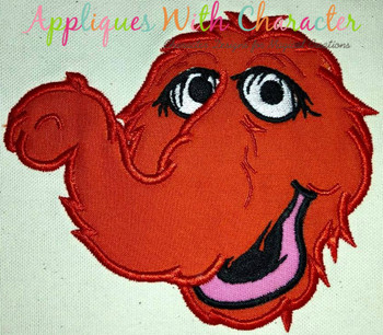 Snuffleupagus Applique Design Snuffleupagus Applique Design