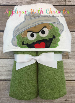 Oscar the Grouch Peeker Applique Design Oscar the Grouch Peeker Applique Design