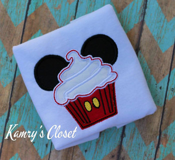 Mr Mouse Cupcake Applique Design Mr Mouse Cupcake Applique Design