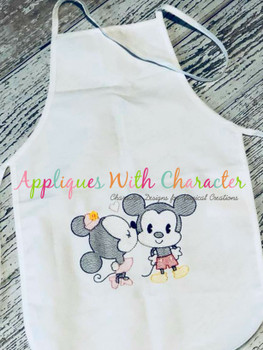 Kissing Mr Mouse & Miss Mouse Bean Stitch Design Kissing Mr Mouse & Miss Mouse Bean Stitch Design