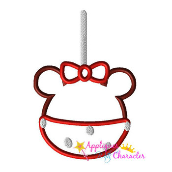 Miss Mouse Candy Apple Applique Design Miss Mouse Candy Apple Applique Design
