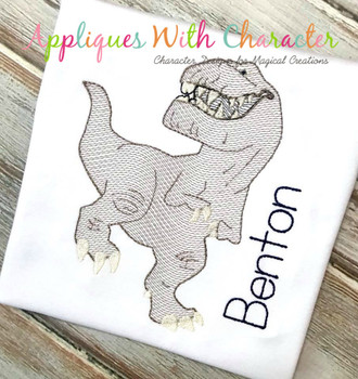 Butch Good Dinosaur T- Rex Bean Stitch Design Butch Good Dinosaur T- Rex Bean Stitch Design