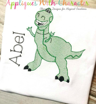Toy Story Rex Dinosaur Toy Bean Stitch Design Toy Story Rex Dinosaur Toy Bean Stitch Design