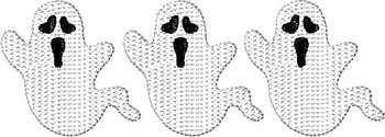 Ghost Three Bean Stitch Embroidery Design Ghost Three Bean Stitch Embroidery Design