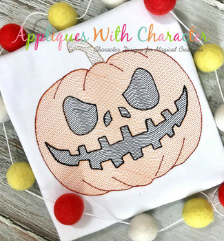 Halloween Jack-o-Lantern Pumpkin Bean Stitch Design Halloween Jack-o-Lantern Pumpkin Bean Stitch Design