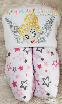 Tinkerbelle Peeker with Wings Applique Design Tinkerbelle Peeker with Wings Applique Design