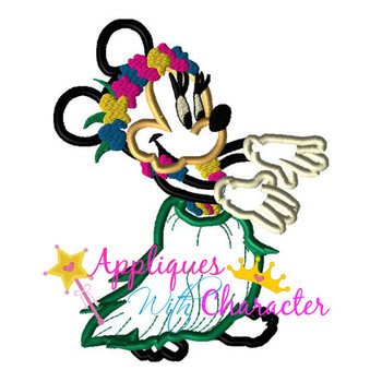 Hula Hawaiian Miss Mouse Applique Design Hula Hawaiian Miss Mouse Applique Design