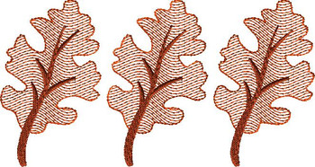 Fall Leaf Trio Bean Stitch Design Fall Leaf Trio Bean Stitch Design