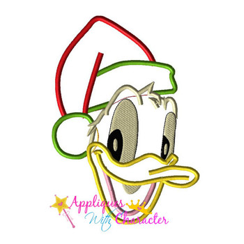 Don Duck Santa Face Applique Design Don Duck Santa Face Applique Design
