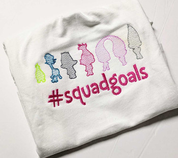 Trolls in a Row Bean Stitch Design Trolls in a Row Bean Stitch Design