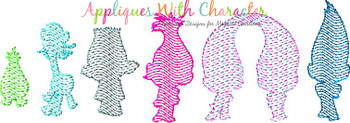 Trolls in a Row Bean Stitch Design Trolls in a Row Bean Stitch Design