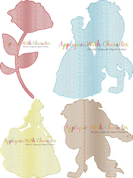 Beauty and Beast Bean Stitch Design Set Beauty and Beast Bean Stitch Design Set