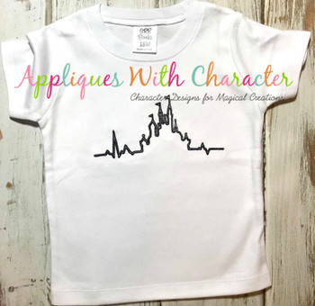 Disney Castle Heartbeat Bean Stitch Design Disney Castle Heartbeat Bean Stitch Design