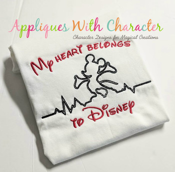 Mr. Mouse Standing Heartbeat Bean Stitch Design Mr. Mouse Standing Heartbeat Bean Stitch Design