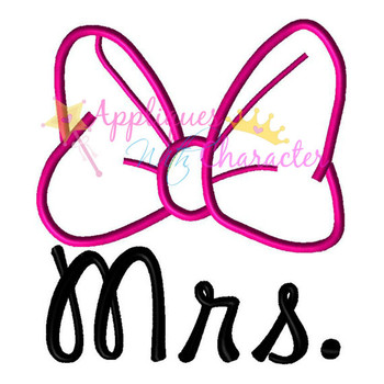 Miss Mouse Mrs. Applique Design Miss Mouse Mrs. Applique Design