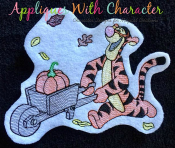 Honey Bear Tigger with Pumpkin Bean Stitch Design Honey Bear Tigger with Pumpkin Bean Stitch Design
