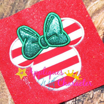 Miss Mouse Bow Applique Design Miss Mouse Bow Applique Design