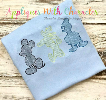 Mr. Mouse, Goofie and Don Duck Crew Bean Stitch Design Mr. Mouse, Goofie and Don Duck Crew Bean Stitch Design