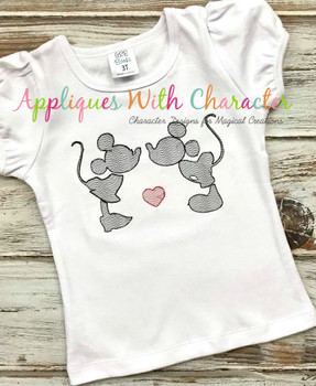 Mr. Mouse & Miss Mouse Love Bean Stitch Design Mr. Mouse & Miss Mouse Love Bean Stitch Design