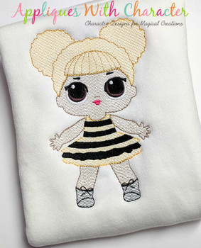 Glitter Doll Bean Stitch Design Glitter Doll Bean Stitch Design