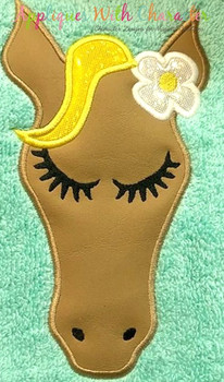Horse Full Face Applique Design Horse Full Face Applique Design