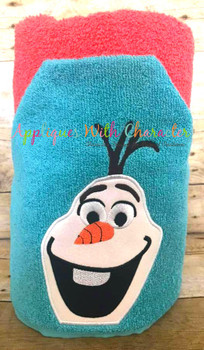 Frozen Olaf Snowman Peeker Applique Design Frozen Olaf Snowman Peeker Applique Design