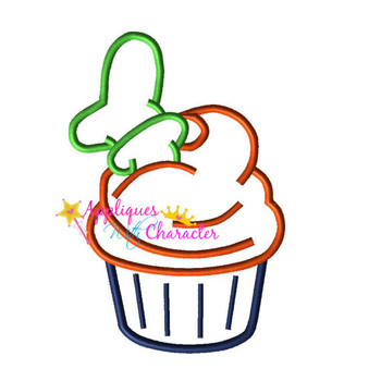 Goofie Cupcake Applique Design Goofie Cupcake Applique Design