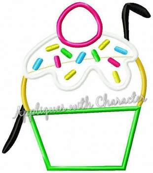 Jumbo Plooto Cupcake Applique Design Jumbo Plooto Cupcake Applique Design