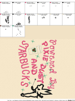 Pixie Dust and Starbucks Applique Design Pixie Dust and Starbucks Applique Design