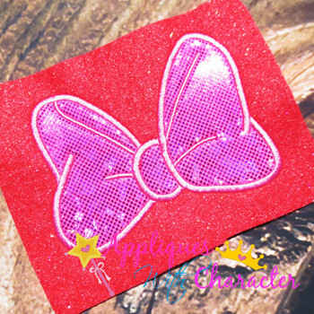 Miss Mouse Bow Applique Design Miss Mouse Bow Applique Design