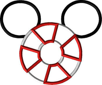 Life Preserver Cruise Mr Mouse Ears Applique Design Life Preserver Cruise Mr Mouse Ears Applique Design