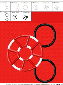 Life Preserver Cruise Mr Mouse Ears Applique Design Life Preserver Cruise Mr Mouse Ears Applique Design