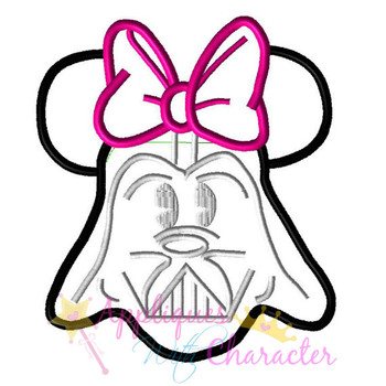Miss Mouse Darth Vader Star Battle Applique Design Miss Mouse Darth Vader Star Battle Applique Design