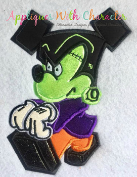 Halloween Mr Mouse Frankenstein Applique Design Halloween Mr Mouse Frankenstein Applique Design