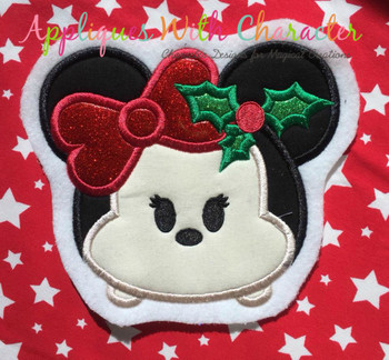 Christmas Miss Mouse Tsum Tsum Applique Design Christmas Miss Mouse Tsum Tsum Applique Design
