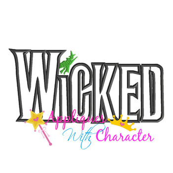 Wickedly Musical Word Applique Design Wickedly Musical Word Applique Design