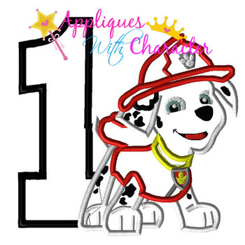 Pup Patrol Marshill ONE Applique Design Pup Patrol Marshill ONE Applique Design