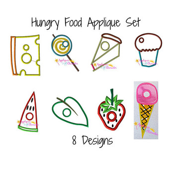 Hungry Food Applique Design Set Hungry Food Applique Design Set