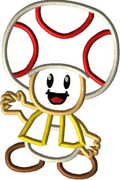 Toad Mareo Applique Design Toad Mareo Applique Design